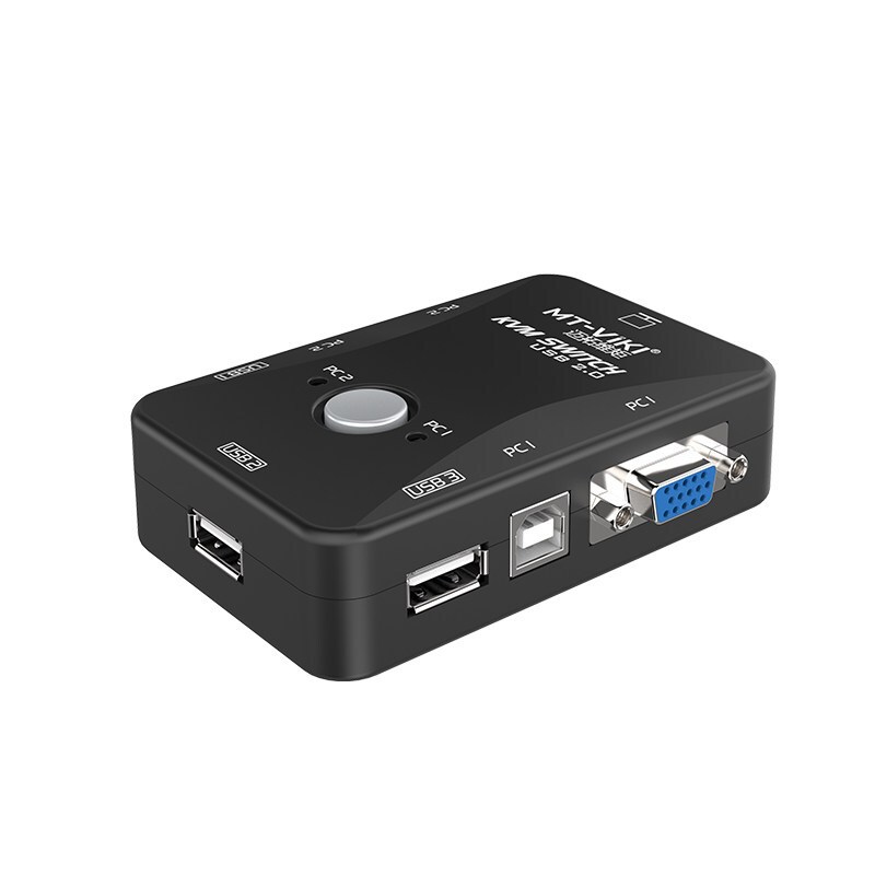 迈拓维矩 mt-201uk-ch 2口kvm切换器 2进1出usb vga切屏器