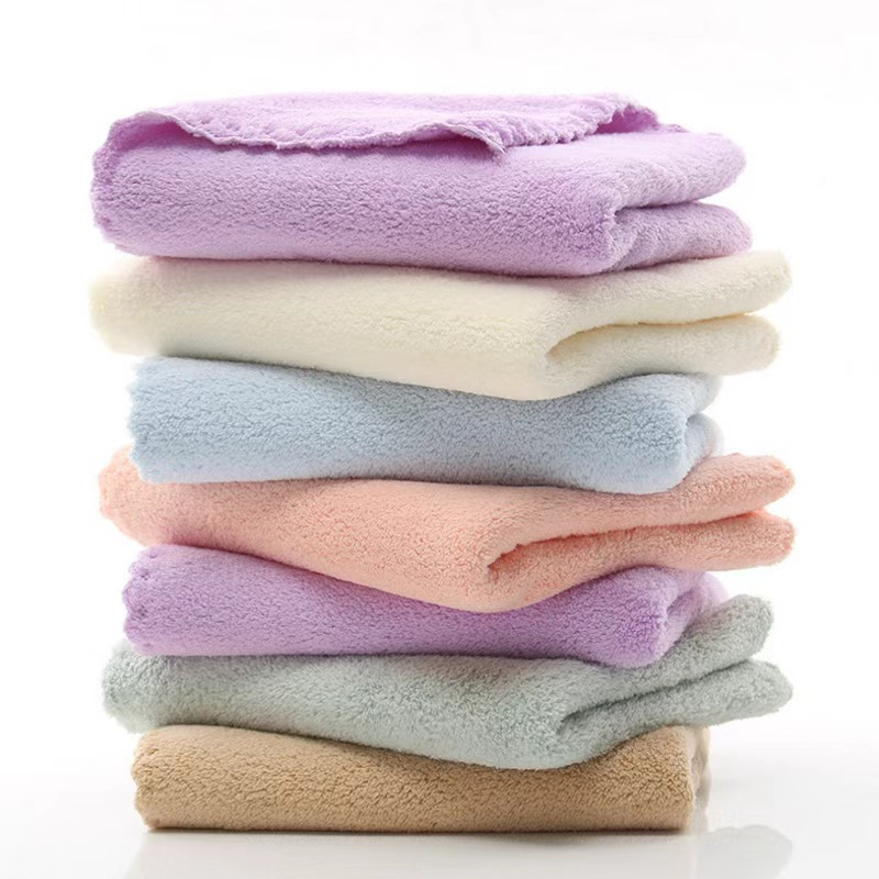 名都丽人 MDLR-MJ16 75g 简约切边珊瑚绒毛巾 (计价单位:条) 高效吸水 干爽透气 柔软亲肤