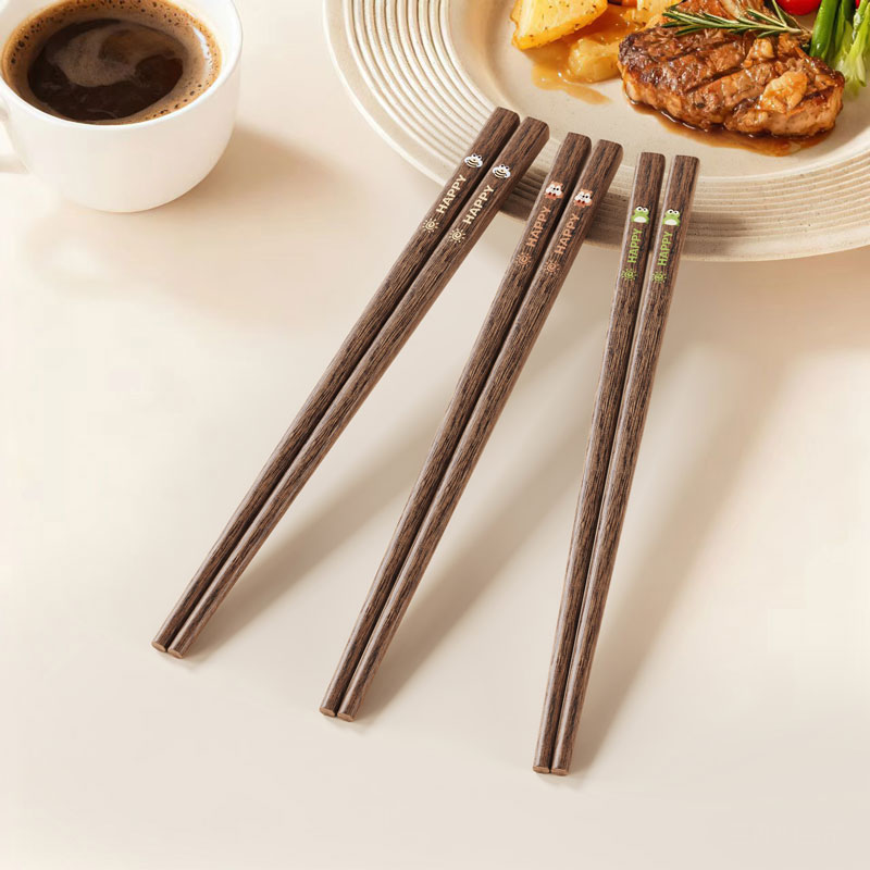 味家儿童彩绘鸡翅木筷子高清大图