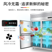 德玛仕(DEMASHI)商用风冷四门冰柜 立式冷冻 冷柜不锈钢冰箱 厨房电器 四门全冷藏BCD-1000A(全冷藏)