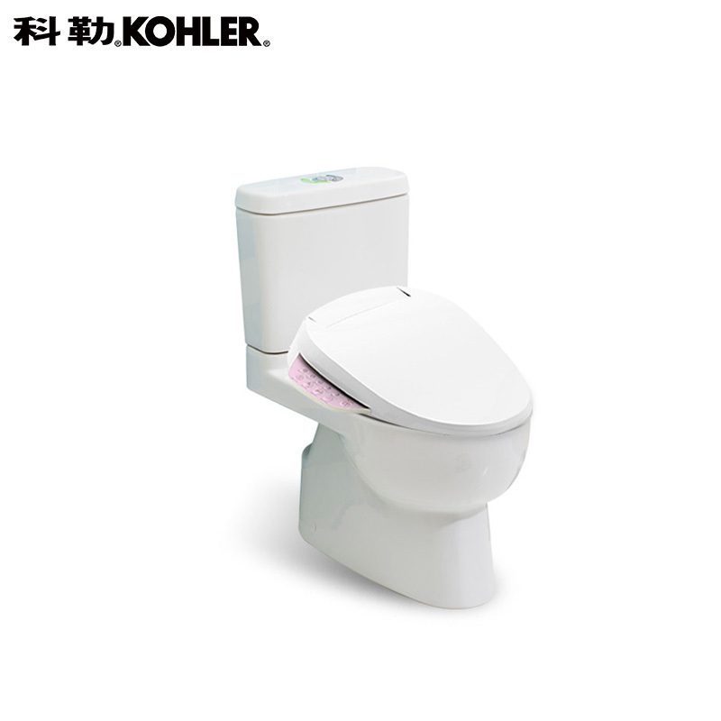科勒KOHLER马桶 皮诺五级旋风绿能分体座便器 静音缓降坐便器K-7784T智能盖板18751套装