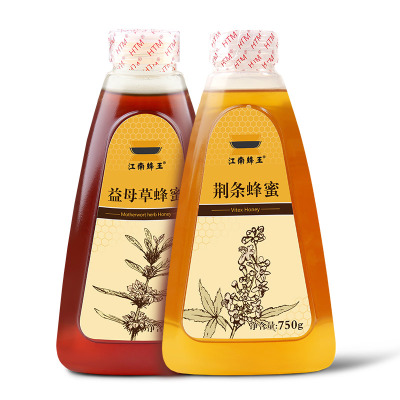 江南蜂王(Jiang nan queen bee)益母草蜂蜜750g/瓶+荆条蜂蜜750g/瓶组合装 滋补蜂蜜 荆条