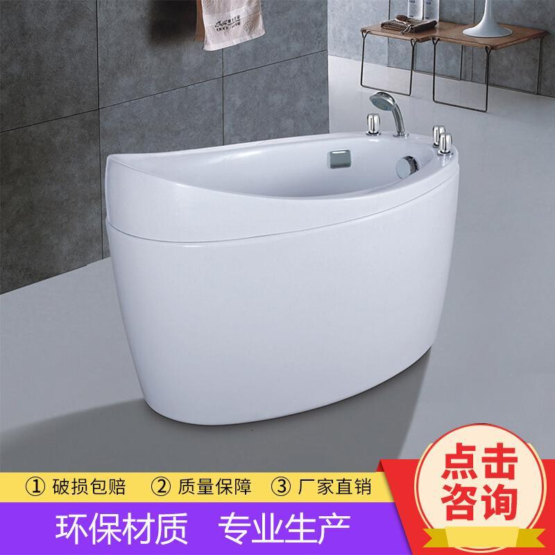 批1.3米小型亚克力独立浴缸酒店家用浴缸单双人冲浪浴盆 1300*800*860波迷娜BOMINA
