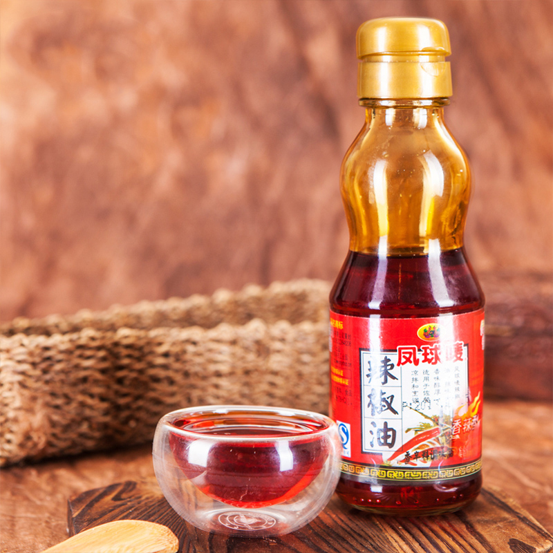 凤球唛辣椒油180ml*2瓶 香辣型调味油汁汤底麻辣火锅佐料凉拌烹饪 2瓶装