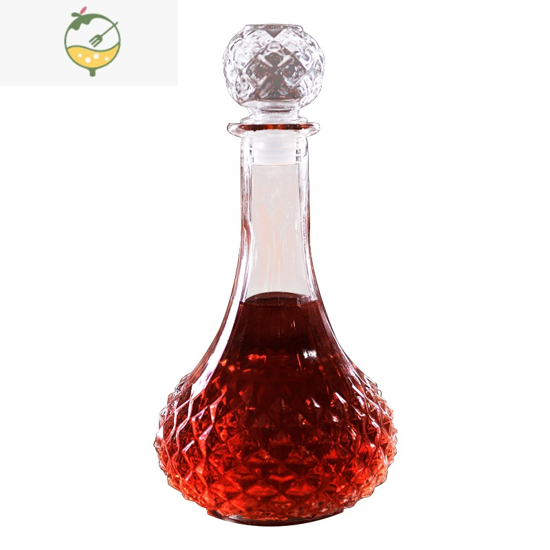 YICHENG水晶玻璃红酒瓶醒酒器洋酒瓶酒具套装威士忌储酒器白酒分酒器家用 钻石款