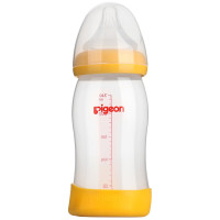 贝亲(Pigeon)自然实感宽口径PP奶瓶240ml(黄色)AA96