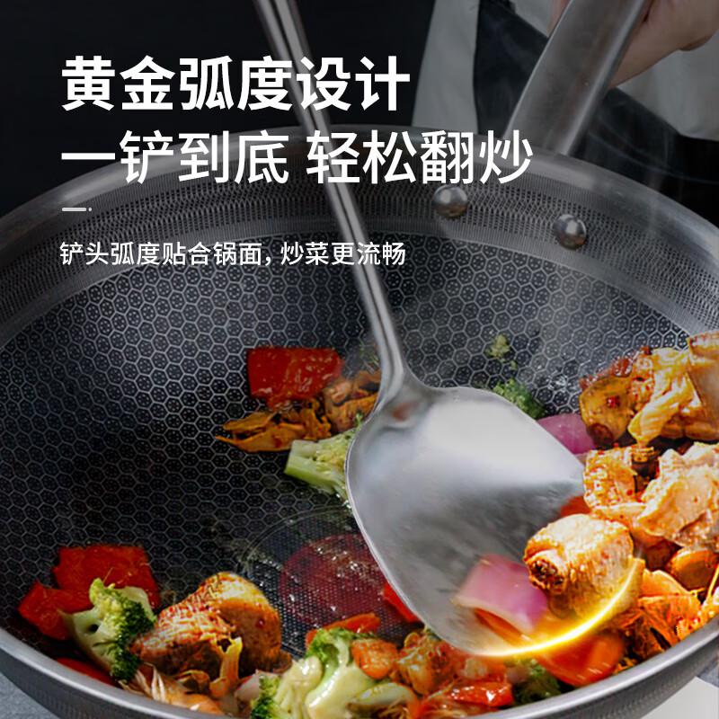康巴赫锅铲不锈钢铲勺子花梨木防烫加长手柄炒菜家用汤勺铲子[35cm加长]中式长款大汤勺高清大图