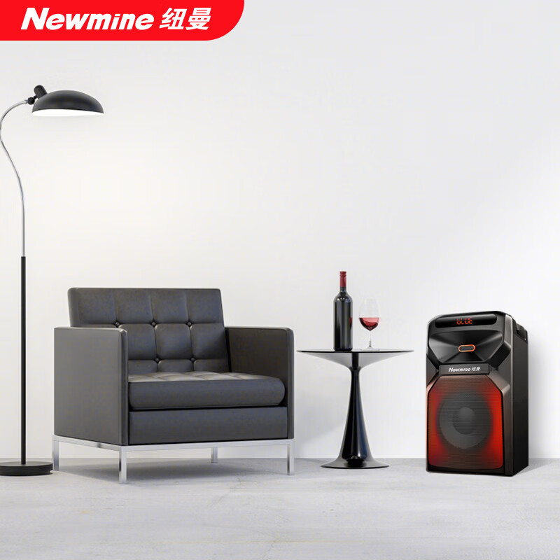 纽曼蓝牙音箱A2A2单喇叭 双咪版LED氛围灯户外蓝牙音箱广场舞音响家用低音炮大功率6.5英寸喇叭兼容多设备高清大图