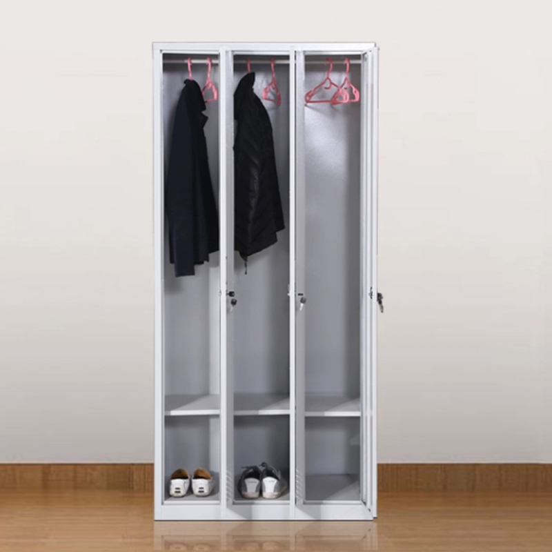 缑氏收纳柜财务档案柜资料柜加厚文件柜办公室带锁铁皮柜三门更衣柜高清大图