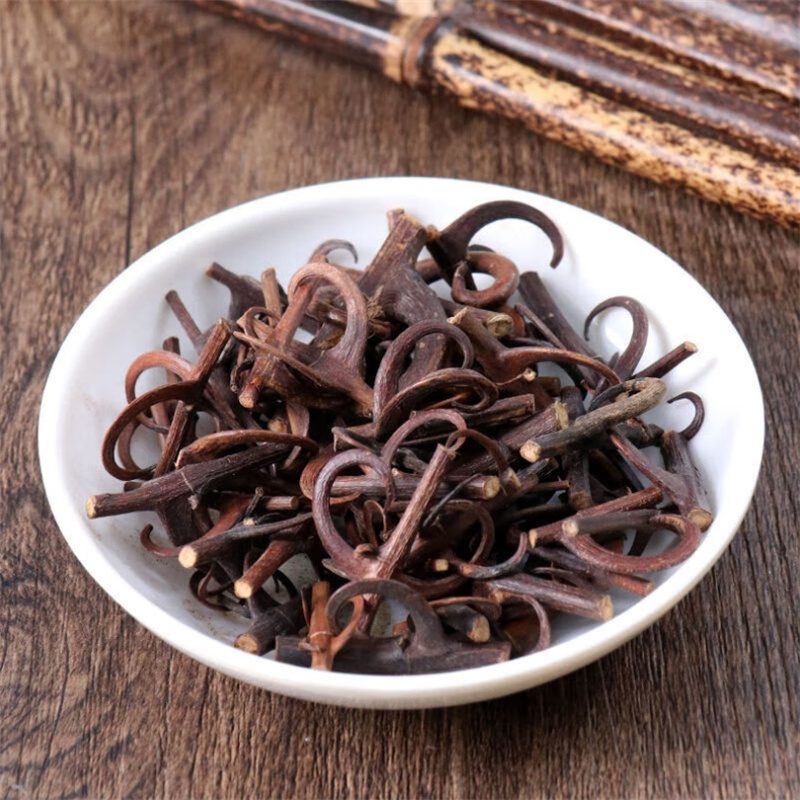 钩藤100克干货正品钩藤根勾藤勾藤茶钩藤片正品钩藤双钩藤钩滕煮水泡茶高清大图