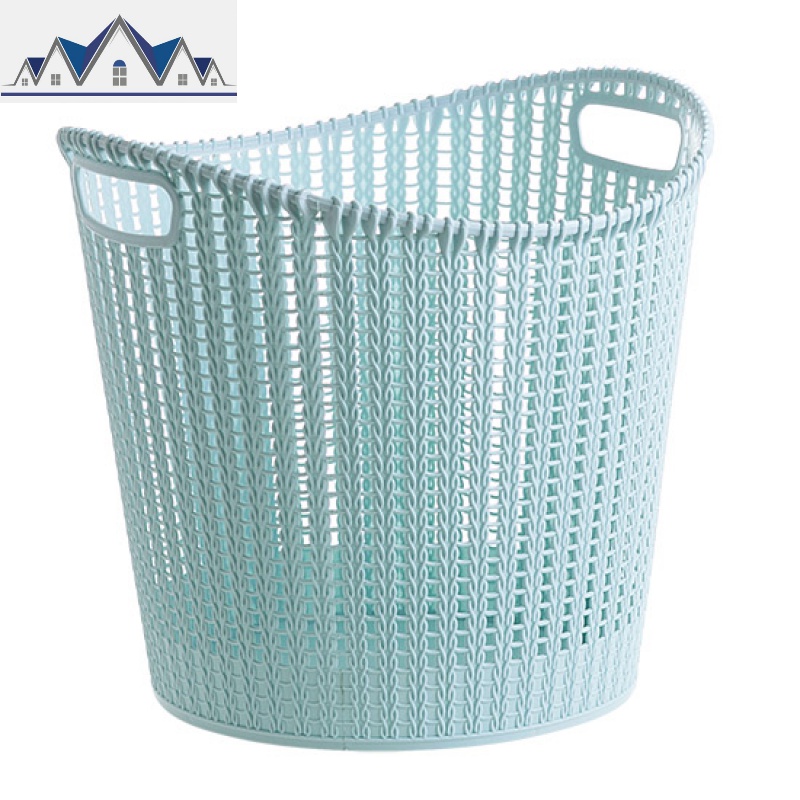 塑料脏衣篮浴室大号洗衣桶家用装衣物脏衣篓子脏衣服收纳筐 三维工匠收纳篮 蓝色