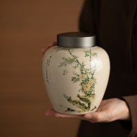 苏氏陶瓷(SUSHI CERAMICS)茶叶罐竹庭雅致陶瓷储物罐大密封罐