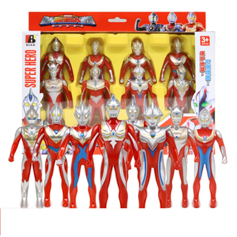 儿童奥特曼 玩具套装 赛罗小怪兽q版全套套装组合迷你超人玩具 奥特曼