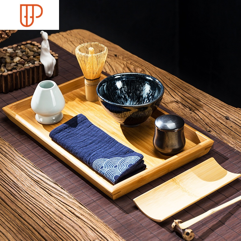 日式建盏茶筅套装抹茶工具刷子竹子宋代点茶家用烘焙茶道茶具碗 国泰家和 抹茶道点茶套组-星空盏款