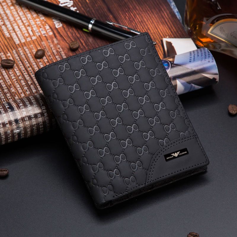 男长款帝梵韩版潮男士阿玛尼钱包真皮学生钱包短款社会青年超薄竖款