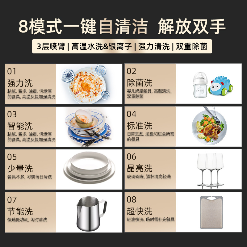 科勒(KOHLER)洗碗机嵌入式家用 14套大容量 洗碗消毒一体机 三星消毒 热风烘干 全自动刷碗机 K-25988T-