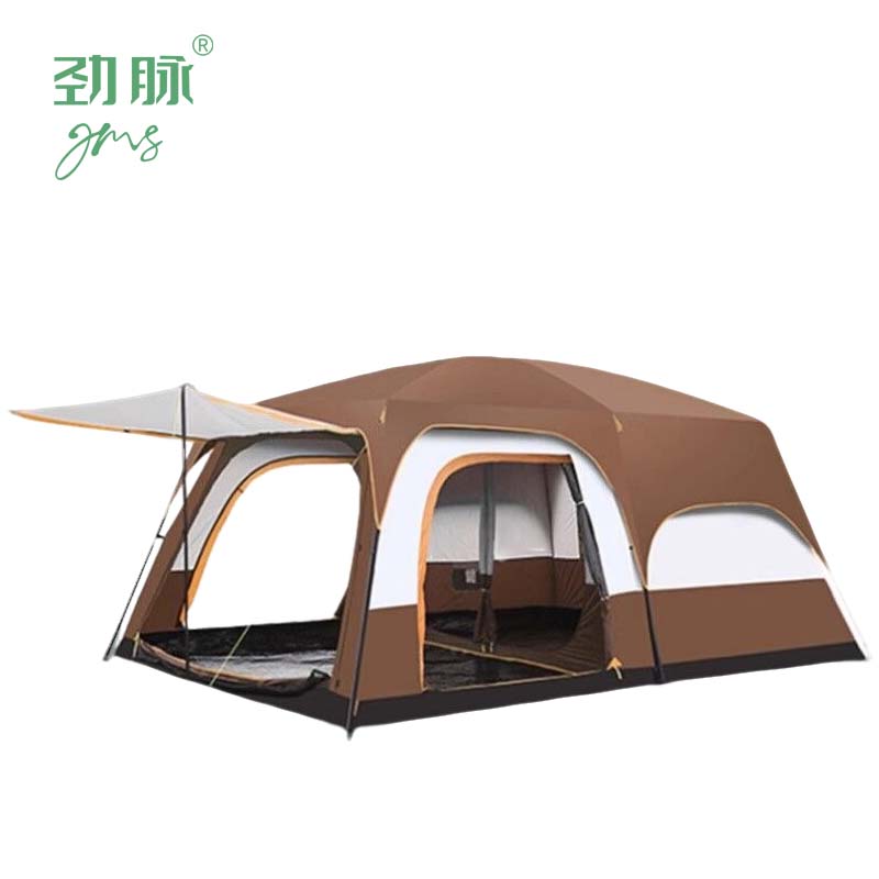 劲脉 户外野营帐篷 咖啡色-330*210*180CM 顶高清大图