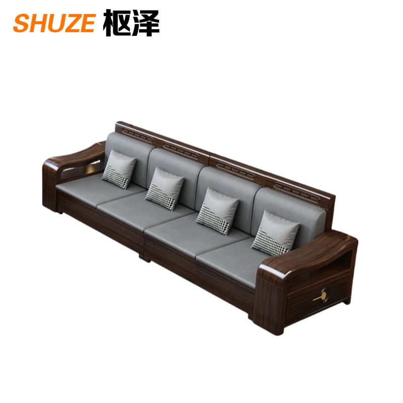 枢泽 沙发 客厅沙发 四人位 张高清大图