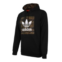 阿迪达斯(adidas)男士三叶草连帽套头衫CAMO BB HOODIE DH3919