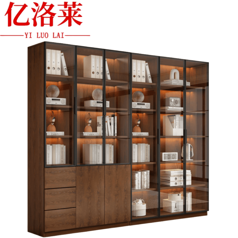 亿洛莱 书柜 240*32*200cm 个高清大图