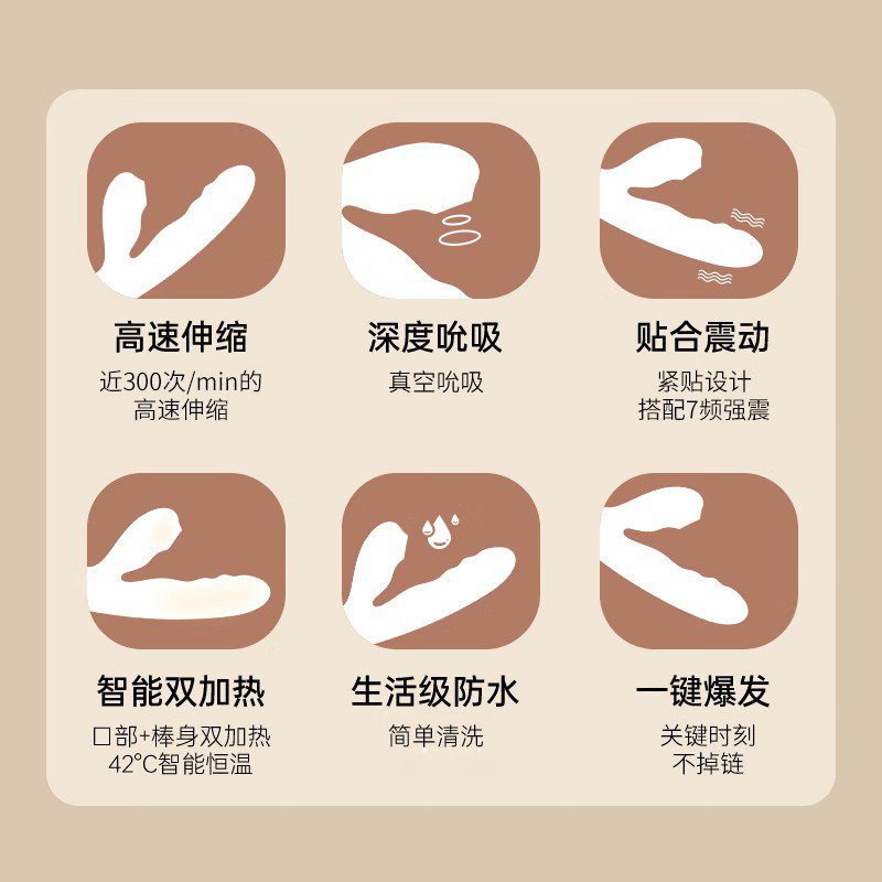 全自动伸缩震动棒加温舌舔吮吸私处按摩棒插入式AV棒跳蛋电动女用自慰器性玩具白如意仿真阳具司沃康情趣女性系列成人性用品