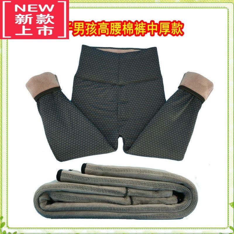 可莉允男童加绒加厚冬季棉裤高腰弹力保暖裤学绒裤小中大童打底裤图片
