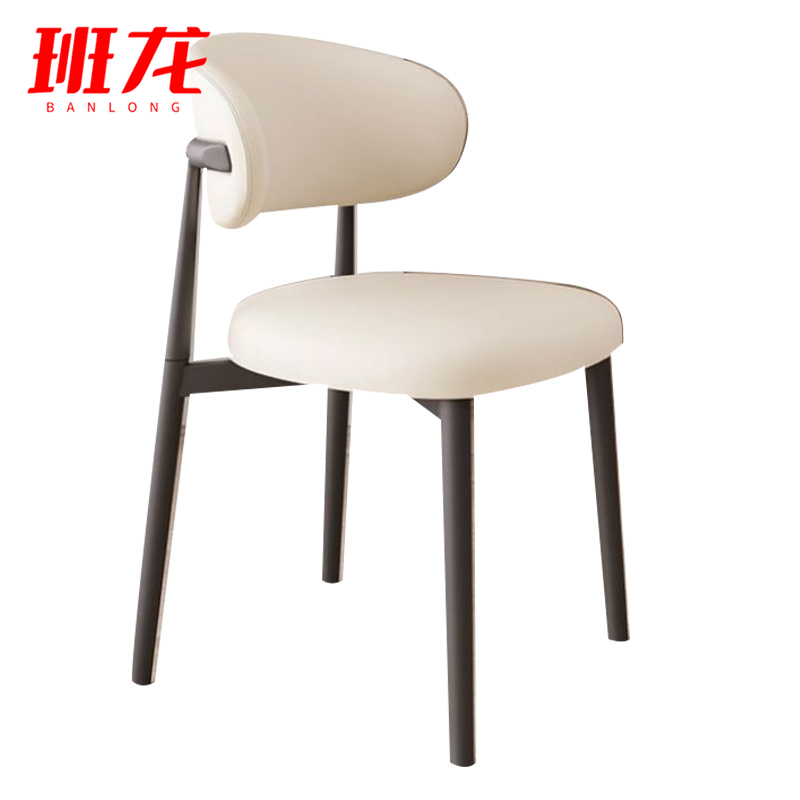 班龙洽谈椅子白色把高清大图