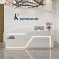 质凡转角收银台柜台简约商用吧台公司前台接待台 160*60*100cm 160*60*100cm