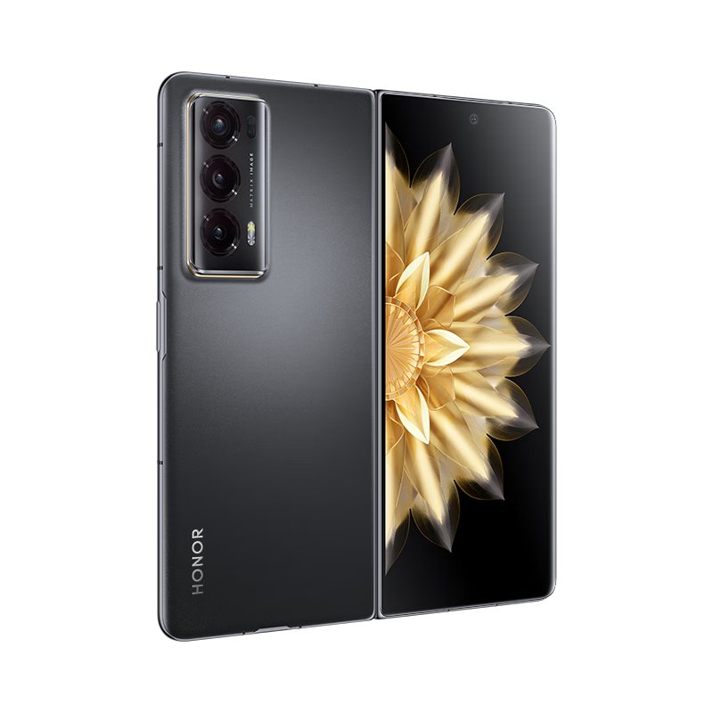 荣耀Magic V2 16GB+256GB 绒黑色 9.9mm超轻薄 第二代纳米微晶玻璃外屏 5000mAh青海湖电池 荣耀鲁班钛金铰链 调光护眼屏 第二代骁龙8领先版 5G手机