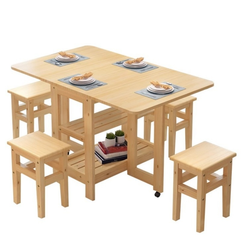 铭思达折叠餐桌一桌四椅套高清大图