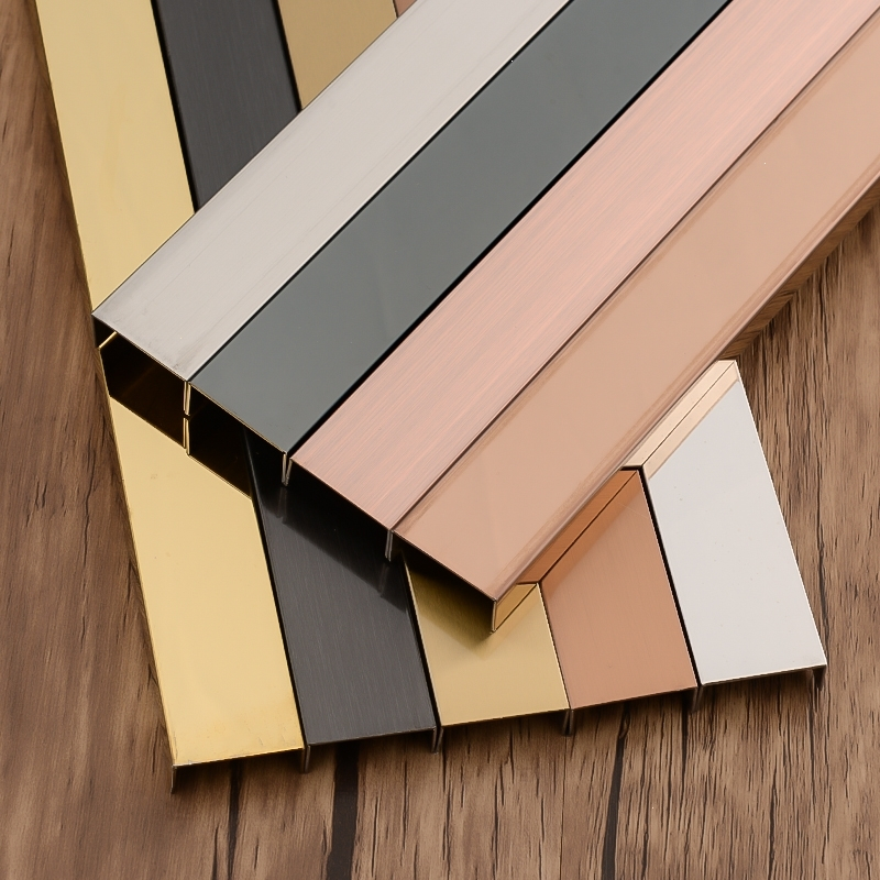 黑钛金不锈钢装饰线条不锈钢背景墙吊顶嵌入式u型槽钛合金收边条t型