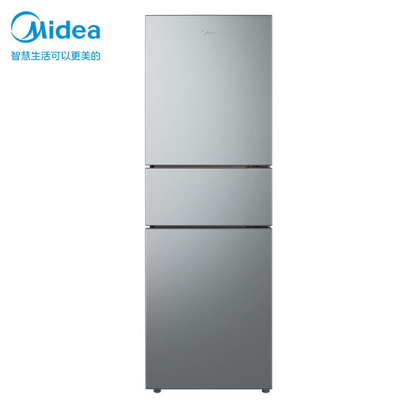 美的(Midea)235升三门家用小型冰箱三开门风冷无霜变频节能省电净味保鲜租房不占地电冰箱BCD-235WTPM(E)高清大图
