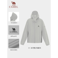 骆驼女装防晒衣春夏男女款upf50+透气防紫外线外套防晒服A23BA6B067无际白/冰河银