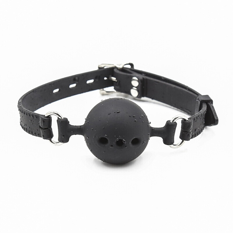 久爱(Jiuai)SM女用口球硅胶口塞情趣调教性工具口伽激情用具合欢 红色口球黑色带子大号