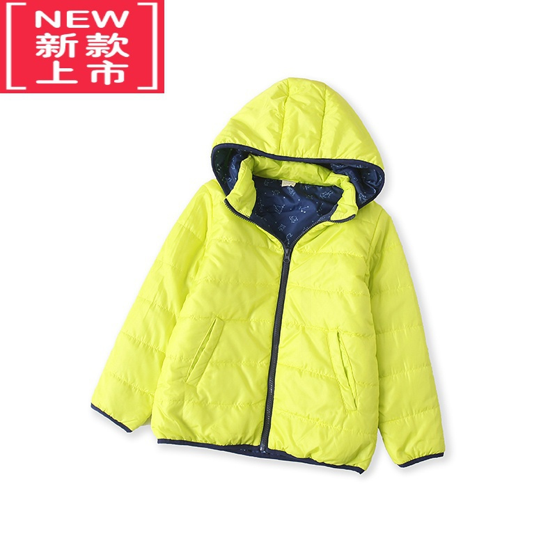 可莉允100-130码高性价比儿童防泼溅轻便可脱卸帽多色棉衣棉服外套B