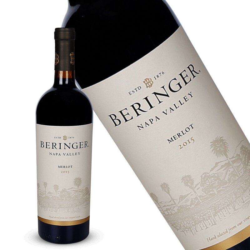美国原瓶进口红酒 贝灵哲酒庄（Beringer）纳帕谷赤霞珠干红葡萄酒 750ml单支装
