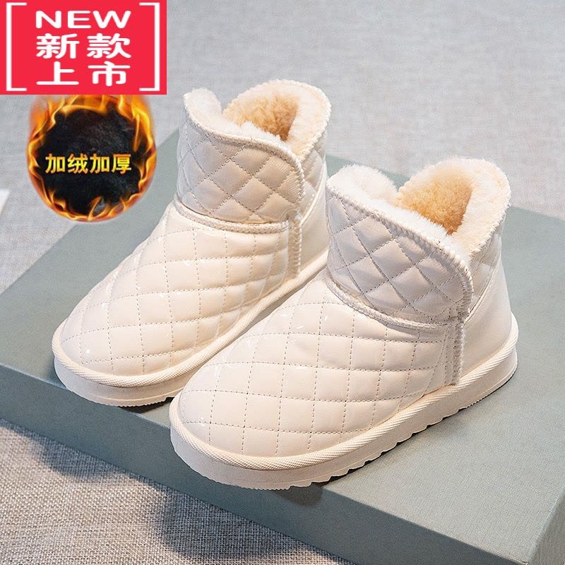 可莉允女童雪地靴冬季2022新款加绒加厚儿童靴子棉靴防水保暖中大童棉鞋图片