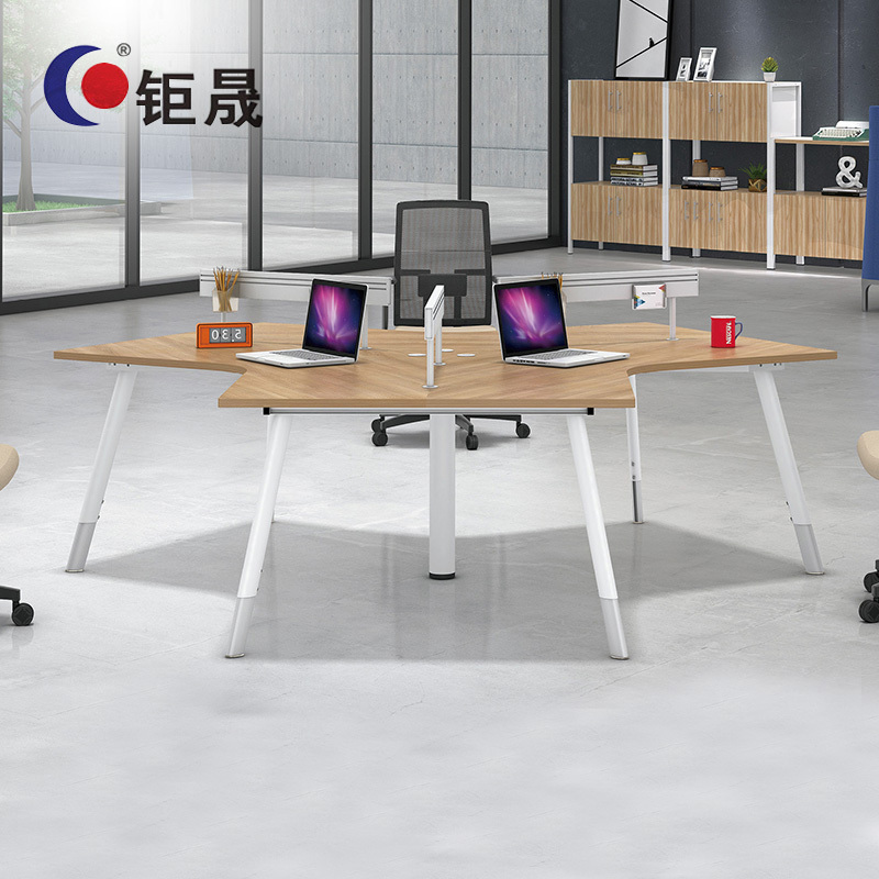 钜晟 办公桌钢架屏风桌1.0米三人位职员桌电脑桌JS-GZ1003B