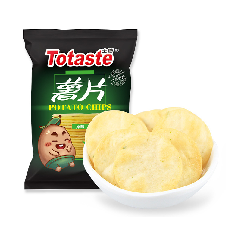 Totaste土斯原味薯片90g 休闲办公薄脆非油炸零食品