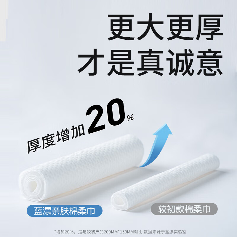 蓝漂60抽绵柔巾60抽3包LP-42236-A-3蓝漂棉柔抽巾3包装高清大图