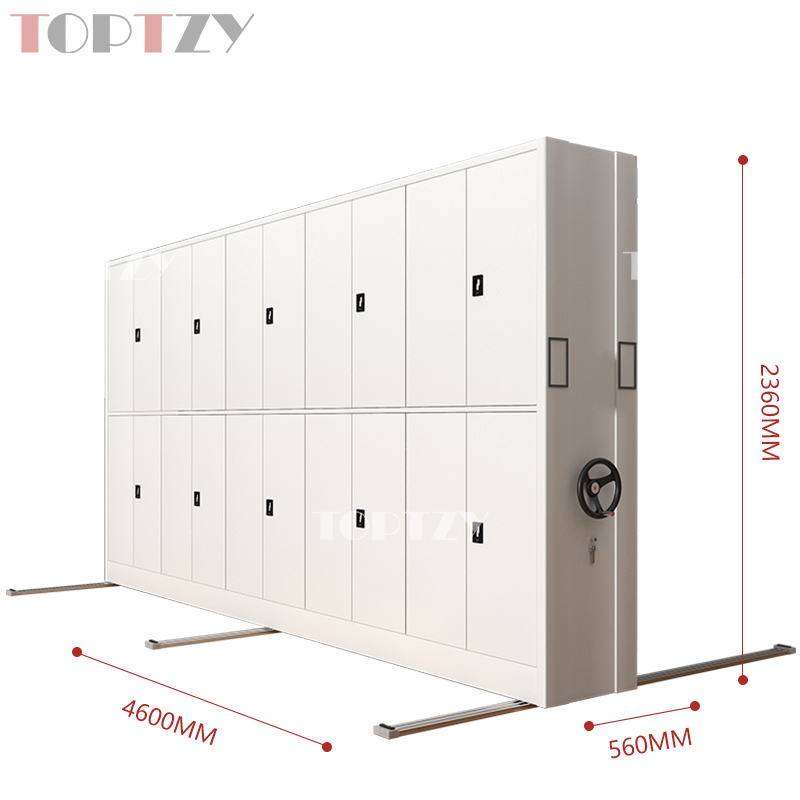 TOPTZY 手摇密集架移动档案柜钢制轨道密集柜 一列5组