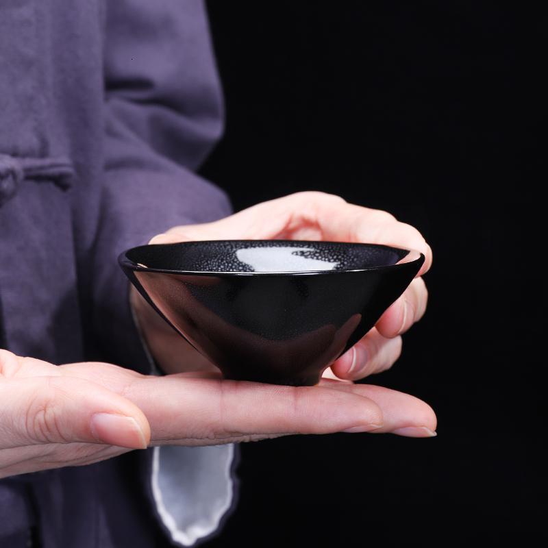 家柏饰(CORATED)陶瓷窑变斗笠杯家用个性品茗杯单个茶盏仿古功夫茶杯主人杯z