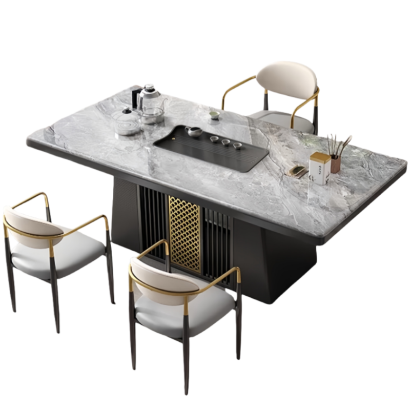 鑫龙都茶桌椅1.2米套高清大图