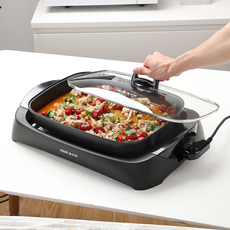 奥克斯 aux 电烤炉 la106ah 家用电烤盘大容量纸包鱼无烟烧烤炉可拆