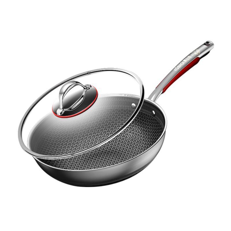 康巴赫官方旗舰316不锈钢炒锅不粘锅家用