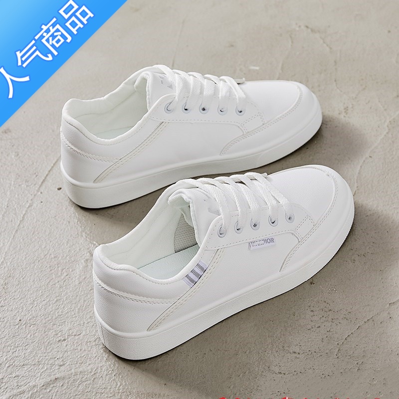 SUNTEK帆布女鞋小白鞋女春季2021年新款百搭板鞋休闲运动鞋子女低帮高清大图