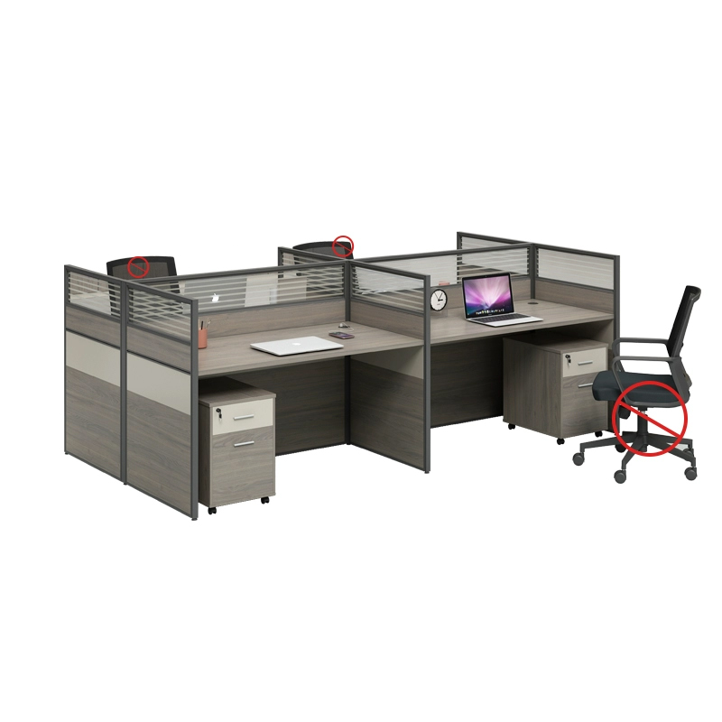 中豫鑫泽 ZYXZ5031414 职员桌屏风工位职员办公桌 工字型四人位含柜