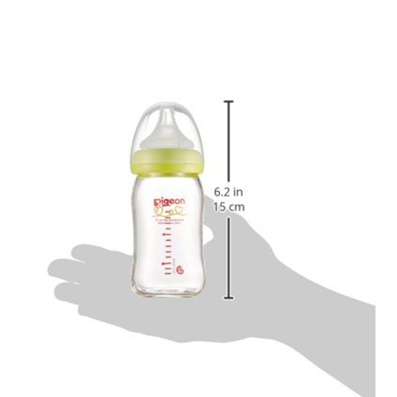 贝亲母乳实感 耐热玻璃奶瓶 绿色 160ml高清大图