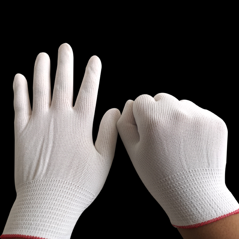 耐磨尼龙线手套劳保工作白丝弹力男女工薄厚工地干活劳动防护用品 180
