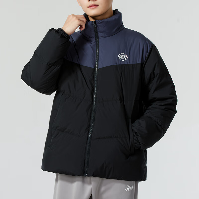 斯凯奇(Skechers)男女同款梭织休闲防寒羽绒服新款时尚运动保暖立领外套L324U104-0018 ZP高清大图